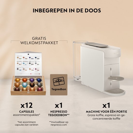 De'Longhi Nespresso Vertuo Up ENV200.W - Koffiecupmachine - 1.4 L - Snel opgewarmd - Wit