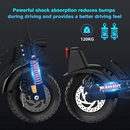 HITWAY Elektrische Step H9 Pro ABE - E Scooter met 10 Inch Banden en een 20.8Ah Batterij met Hoge Capaciteit – Actieradius van 80-90 km – 500W motor – Opvouwbaar – IP54 Waterdicht – Slimme bediening via App