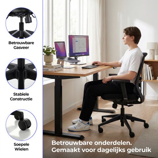 Stane Classic Basic - Ergonomische Bureaustoel - Office Chair - Bureaustoelen voor Volwassenen - Computer stoel - NEN-EN1335 Gecertificeerd -
