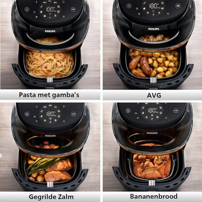 Philips 3000 Series Airfryer - NA341/00 - Kijkvenster - RapidAir Plus - 7.2L - Tot 6 Personen - Zwart