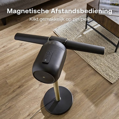 Dimplex FlexBlade Ventilator Bladloos – Oscillerende Tafelventilator - 180° Kantelbaar - 5 Snelheden & Timer - 20m Bereik – Waaier (36dB) - Magnetische Afstandsbediening