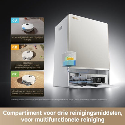 Dreame Matrix10 Ultra White – Robotstofzuiger én dweil met automatische dweilwissel – 30.000 Pa zuigkracht – 100°C zelfreinigend systeem – Voor tapijt, harde vloeren en drempels