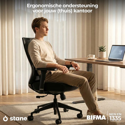 Stane Pro Ergonomische Bureaustoel - Office Chair - Bureaustoelen voor Volwassenen - NEN-EN1335 Gecertificeerd