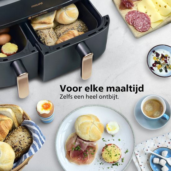 Philips Rapid Air Serie 3000 NA352/00 - Airfryer - Dubbele Mand - 9 Liter