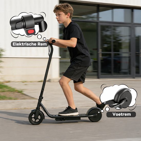 Stay-on Ladped Zwart - Elektrische kinderstep - 15km/h - Max. 15 km - Bluetooth Speaker - LED Color Lights - NL handleiding