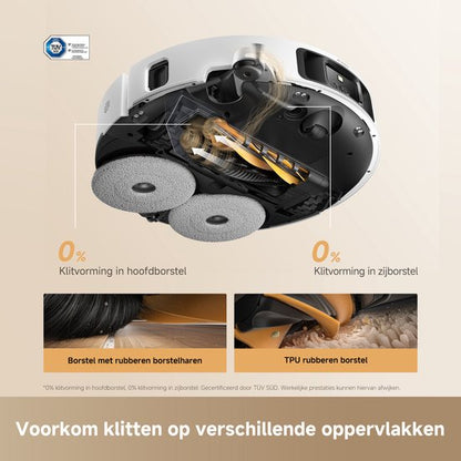 Dreame Robotstofzuiger L50s Pro Ultra - Robotstofzuiger met dweilfunctie - Automatisch Leegstation - 30.000 Pa zuigkracht - Geschikt voor huisdierharen - DryBoard - Wit