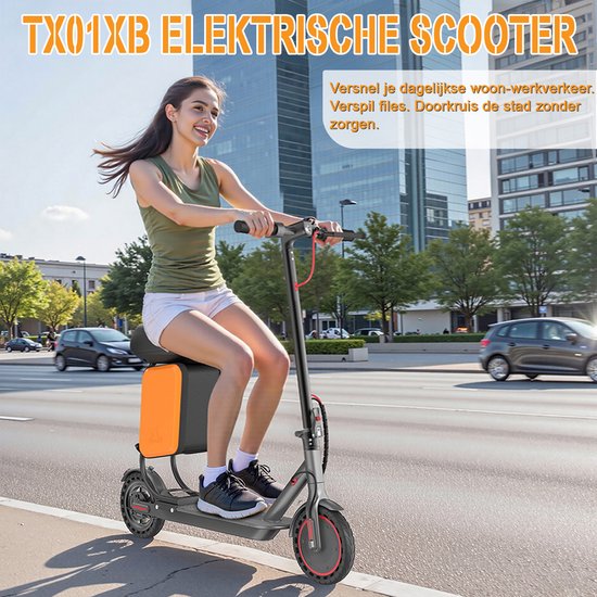 AOVOPRO LP60XB Elektrische Step met Zadel – 250W Motor – 25 km/u – App-bediening – Dubbel Remsysteem – Opvouwbare – voor Volwassenen