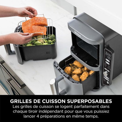 Ninja Double Stack Airfryer XXL - 9.5 Liter - Dubbele Gestapelde Lades - 6 Programma's - Inclusief Kookrekjes - SL400EU