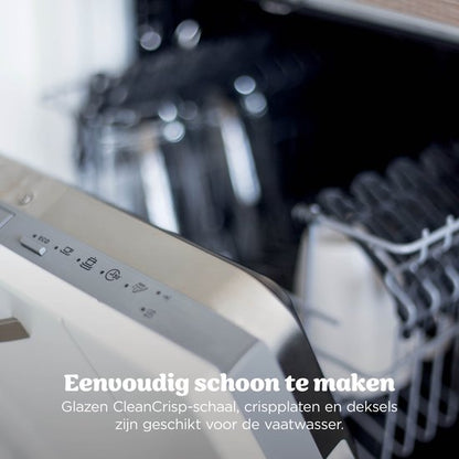 Ninja CRISPi PRO 7-in-1 Glazen Airfryer met 7 functies - Airfryen, Bakken, Braden, Rijzen, Drogen. Max Crisp en Opnieuw krokant maken - 2.3 liter en 5.7 liter glazen schaal - PFAS vrij koken - Stone - AS101EULG