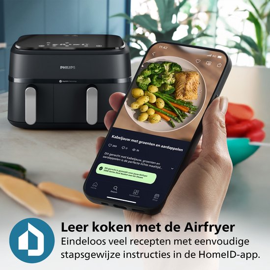 Philips – NA351/00 – Airfryer met dubbele mand – 9 l – 2750 W