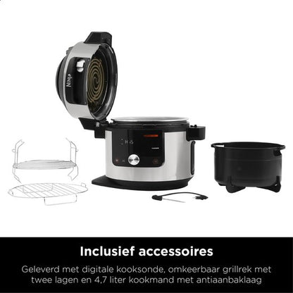 Ninja Foodi OL750EU Multicooker - 14 Kookfuncties - 7,5 Liter - Inclusief Airfryer, Broodbakmachine, Stomen, Grillen