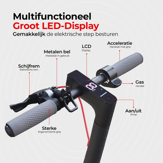 Stay-on - LadPed - Elektrische Step Voor Volwassenen Met Krachtige 350W Motor - Snelheid tot 25km/h - Compact Inklapbaar - Inclusief Smart-App