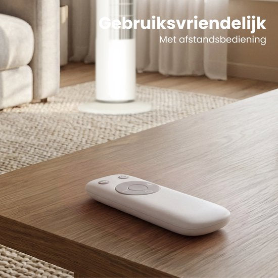 Auronic Torenventilator - Met Afstandsbediening en Timer - Ventilator - 60° Oscillatie - 76 cm - Wit