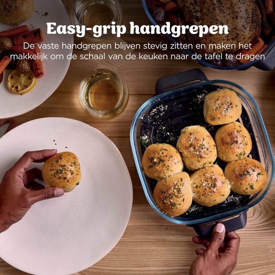 Ninja CRISPi PRO 7-in-1 Glazen Airfryer met 7 functies - Airfryen, Bakken, Braden, Rijzen, Drogen. Max Crisp en Opnieuw krokant maken - 2.3 liter en 5.7 liter glazen schaal - PFAS vrij koken - Stone - AS101EULG
