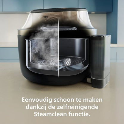 Philips Airfryer met Stoomfunctie 5000-serie – NA541/00 – PFAS vrij - SteamClean - SteamFry – 7,2L – Tot 6 personen