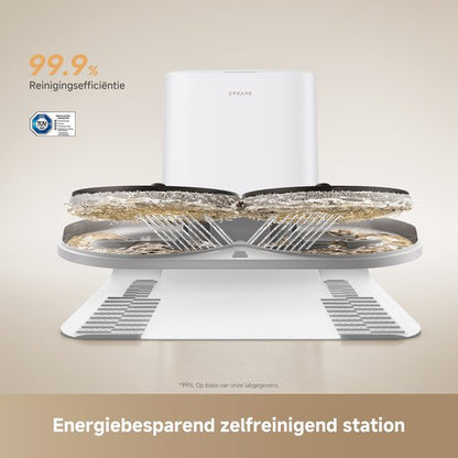 Dreame Robotstofzuiger L50s Pro Ultra - Robotstofzuiger met dweilfunctie - Automatisch Leegstation - 30.000 Pa zuigkracht - Geschikt voor huisdierharen - DryBoard - Wit