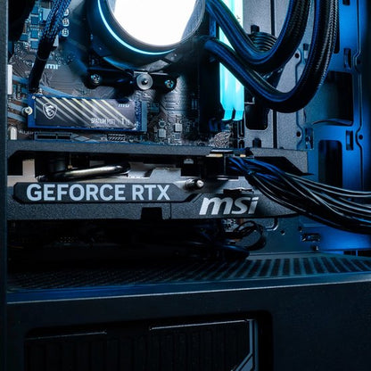 FlowUp x Powered By MSI - De Tetragame Gaming PC - Ryzen 7 5700x - RTX 5060 - 32 GB Corsair RAM - MSI 650w - 1 TB NVMe SSD - AZZA Galeforce ARGB