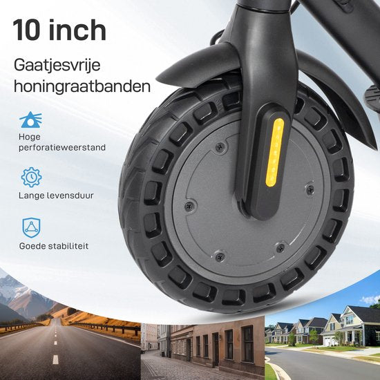 vankel E5PRO Elektrische Step - 375Wh Accu - Actieradius 30 km - 500W Motor - Cruise Control - Anti-diefstalmodus - Slimme bediening via Bluetooth en App -10 Inch Honeycomb Anti-lek Banden - Schijfrem&V-rem - Opvouwbare