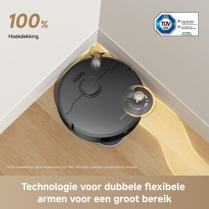 Dreame Robotstofzuiger L50 Ultra AE - Robotstofzuiger met dweilfunctie - 28.000 Pa Zuigkracht - Automatische Leegstation - Uitschuifbare Zijborstel - DryBoard - Zwart