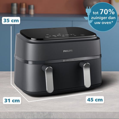 Philips – NA351/00 – Airfryer met dubbele mand – 9 l – 2750 W