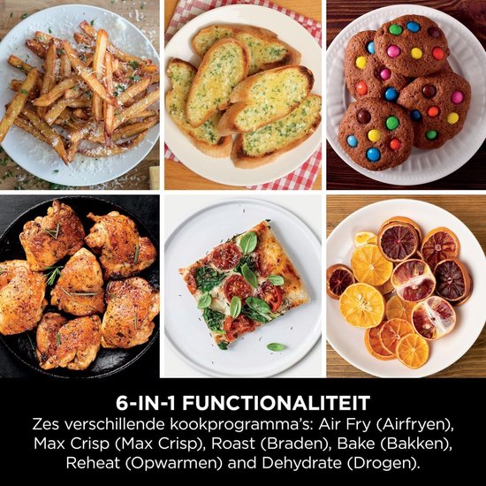 Ninja Double Stack Airfryer XXL - 7.6 Liter - Dubbele Gestapelde Lades - 6 Programma's - Inclusief 2 Kookrekjes - SL300EU
