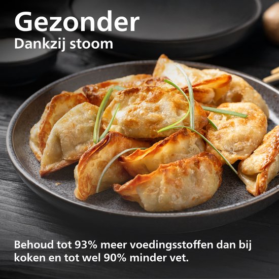 Philips Airfryer met Stoomfunctie 5000-serie – NA541/00 – PFAS vrij - SteamClean - SteamFry – 7,2L – Tot 6 personen
