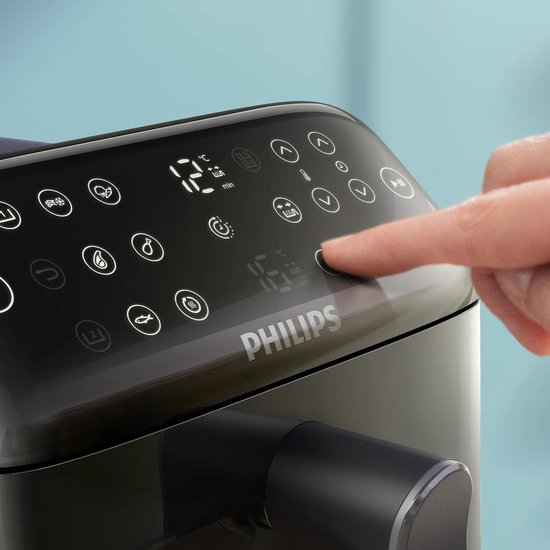 Philips Dual-Stacked Dubbele Airfryer 4000 Series – NA460/00 - PFAS Vrij - 2 Lades (Sync) – 10 L – Tot 6 Personen – Bespaart 45% Ruimte