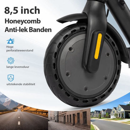 vankel E5PRO Elektrische Step - 375Wh Accu - Actieradius 30 km - 500W Motor - Cruise Control - Anti-diefstalmodus - Slimme bediening via Bluetooth en App -10 Inch Honeycomb Anti-lek Banden - Schijfrem&V-rem - Opvouwbare