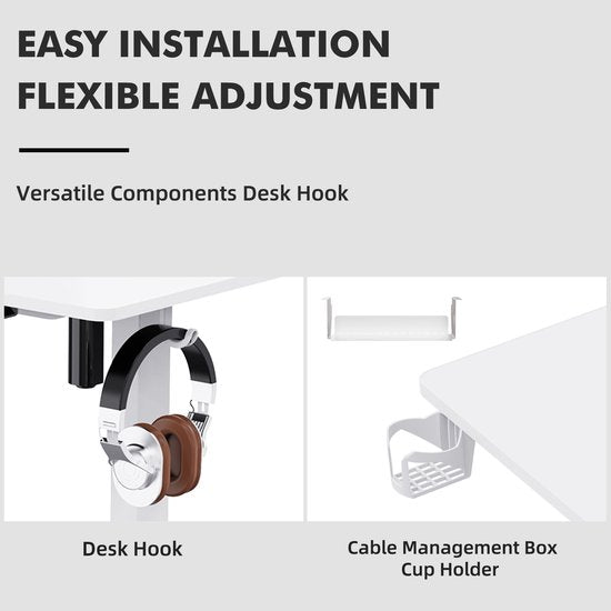 Zit-sta bureau 140 x 70 cm - Elektrisch verstelbaar - Anti-botsingstechnologie - USB-A/USB-C poorte