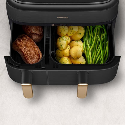 Philips 5000 series NA552/00 - Dubbele heteluchtfriteuse - 9L - 2750W - Zwart