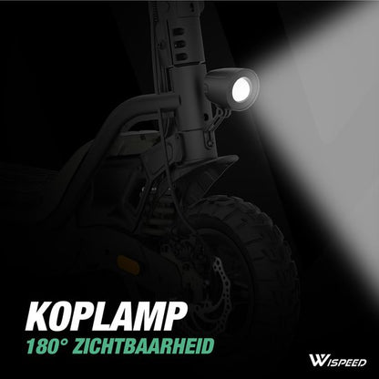 Wispeed - SuvPilot 480 - Elektrische step - Off Road Model - Krachtige 900WMotor - Snelheid tot 25km/h - Bereik tot 60km - Kaki