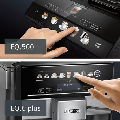 Siemens EQ6 Plus s100 TE651319RW - Volautomatische espressomachine - Antraciet grijs