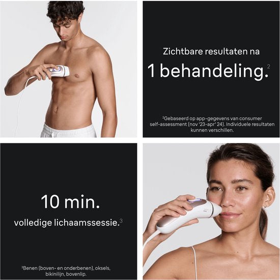 Braun Smart IPL Skin i·expert - IPL ontharingsapparaat - PL7211 - Haarverwijdering Voor Thuis - Met Gratis App - 2 Slimme Koppen