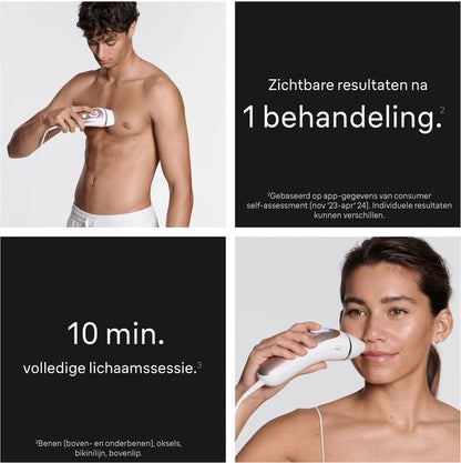 Braun Smart IPL Skin i·expert - IPL ontharingsapparaat - PL7211 - Haarverwijdering Voor Thuis - Met Gratis App - 2 Slimme Koppen