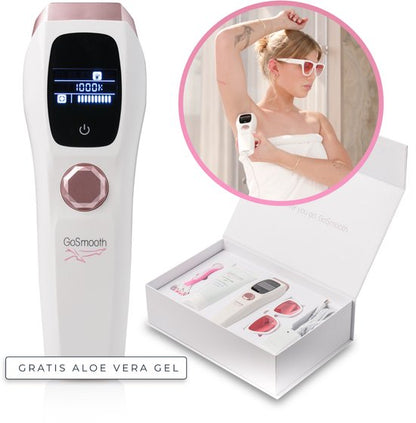 GoSmooth IPL Laser Ontharingsapparaat Pro - IPL Laser Ontharing - 10 Standen - 1.000.000 Flitsen