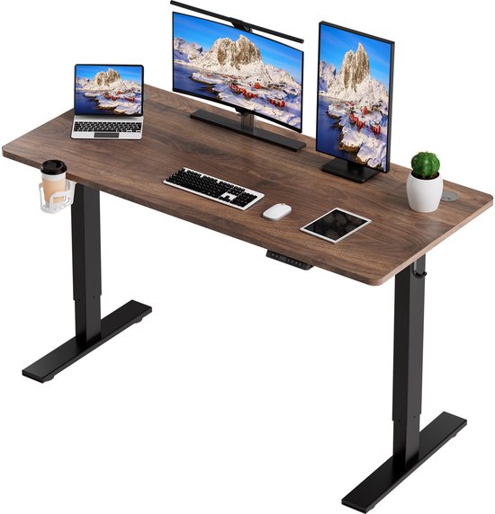 Zit-sta bureau 140 x 70 cm - Elektrisch verstelbaar - Anti-botsingstechnologie - USB-A/USB-C poorte