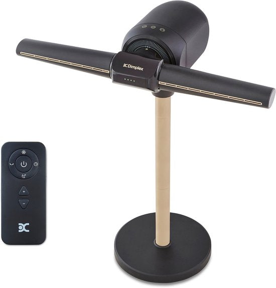 Dimplex FlexBlade Ventilator Bladloos – Oscillerende Tafelventilator - 180° Kantelbaar - 5 Snelheden & Timer - 20m Bereik – Waaier (36dB) - Magnetische Afstandsbediening
