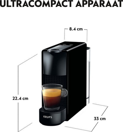 Krups Nespresso Essenza Mini XN1118 - Koffiecupmachine - Zwart - Met Melkopschuimer - Compact - Voor Nespresso Cups