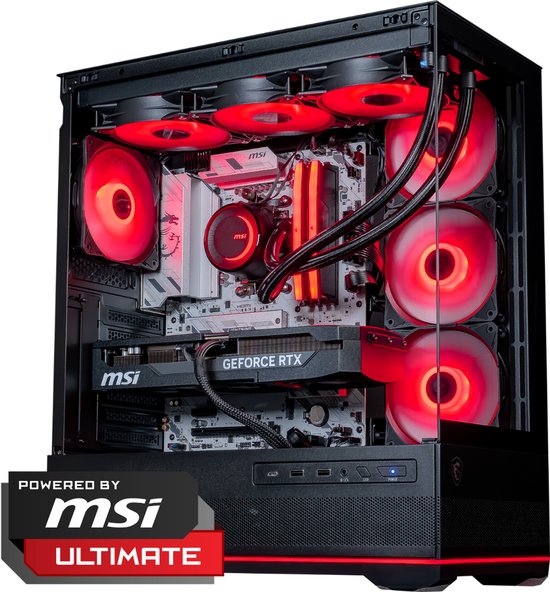 FlowUp x Powered By MSI - De Joyride Gaming PC - Skate - AMD Ryzen 7 7800X3D - NVIDIA RTX 5070 Ti 16GB - 32 GB DDR5 RAM - 2TB - Waterkoeling