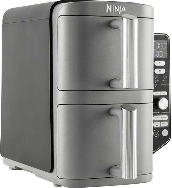 Ninja Double Stack Airfryer XXL - 9.5 Liter - Dubbele Gestapelde Lades - 6 Programma's - Inclusief Kookrekjes - SL400EU