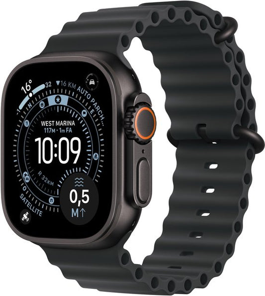 Apple Watch Ultra 3 Cellular 49mm Black Titanium Case with Black Ocean Band