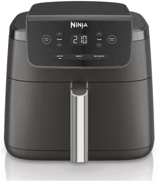 Ninja Airfryer 4,7 liter - Single drawer - Airfryen, Drogen en Opwarmen - Knapperig resultaat, minder vet, lager energieverbruik - AF110EU