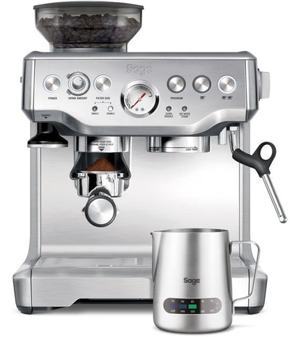 Sage SES875BSS the Barista Express Brushed Stainless Steel - Pistonmachine - incl Temp Control Melkkan - Espressomachine