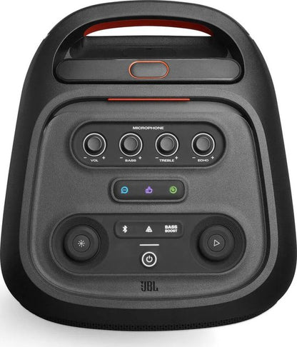JBL Partybox Stage 320 - Draadloze Bluetooth Party Speaker - Op Wielen - Uitschuifbare Hangreep - LED verlichting - 18 uur - Spatwaterdicht - Zwart