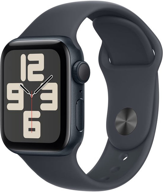 Apple Watch SE 2024 40mm Midnight Aluminium Case with Midnight Sport Band - S/M