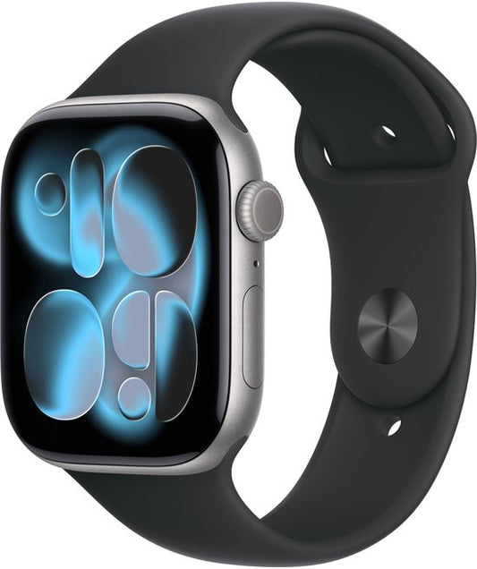 Apple Watch 11 - Wifi - 46mm - Space Grey Aluminium Case with Black Sport Band - M/L