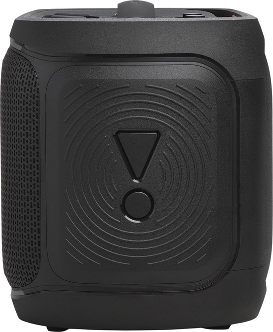 JBL PartyBox On The Go 2 – Draagbare Bluetooth Speaker - Met Draadloze Microfoon - Handige Schouderriem - LED verlichting - Spatwaterdicht - Zwart