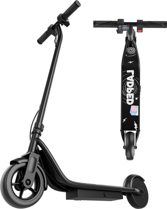 Stay-on Ladped Zwart - Elektrische kinderstep - 15km/h - Max. 15 km - Bluetooth Speaker - LED Color Lights - NL handleiding