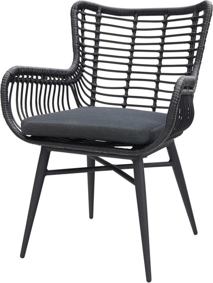 Jasmine Black/GI Edison 8-persoons dining tuinset 280x140 cm.