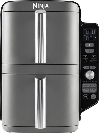 Ninja Double Stack Airfryer XXL - 9.5 Liter - Dubbele Gestapelde Lades - 6 Programma's - Inclusief Kookrekjes - SL400EU